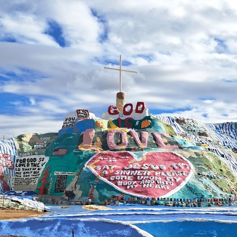 Salvation Mountain, Niland, Desert Color You Can See From Far Off Salvation Mountain, Niland, Desert Color You Can See From Far Off