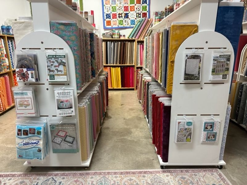 Sew Charming Quilt Shop and Clanton's Wall of Bolts Sew Charming Quilt Shop and Clanton's Wall of Bolts