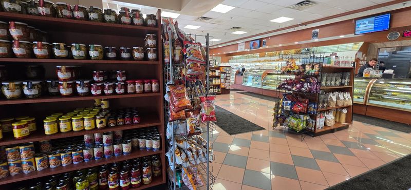 Shelves Stocked With Italian Pantry Staples