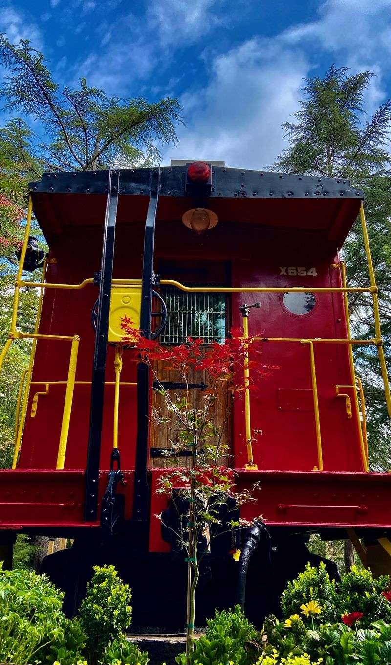 Sleeping in a 1947 Railroad Caboose