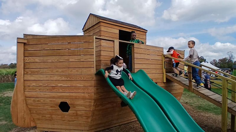 Slides, Tunnels, and a Pirate Ship Playground Slides, Tunnels, and a Pirate Ship Playground