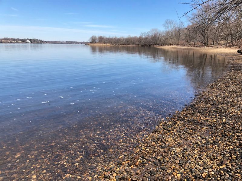 Small Gravel Beaches Along the River Edge