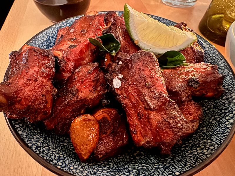 Sour pork short ribs and the dinner side of the menu