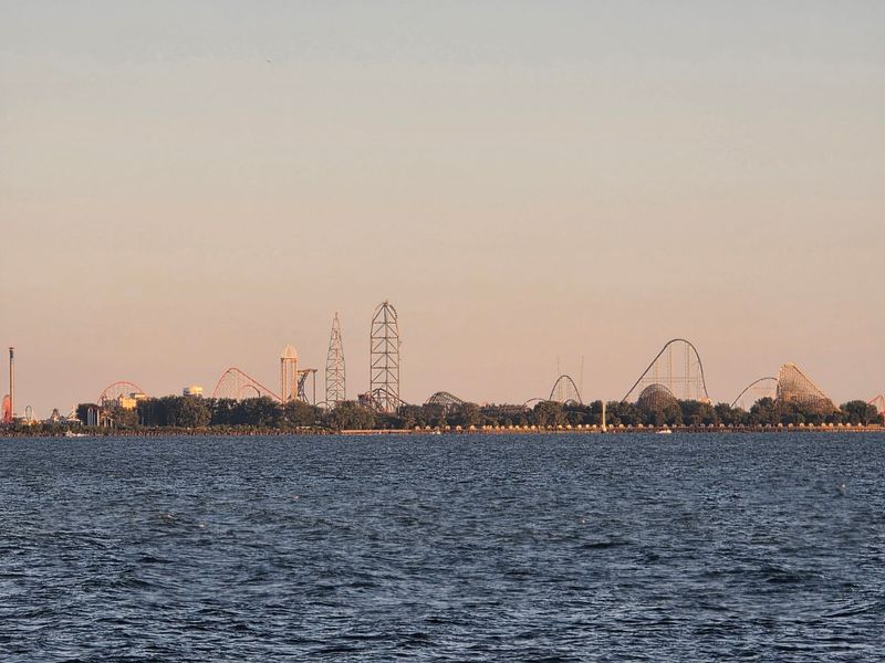 Spotting Cedar Point Across the Water Spotting Cedar Point Across the Water