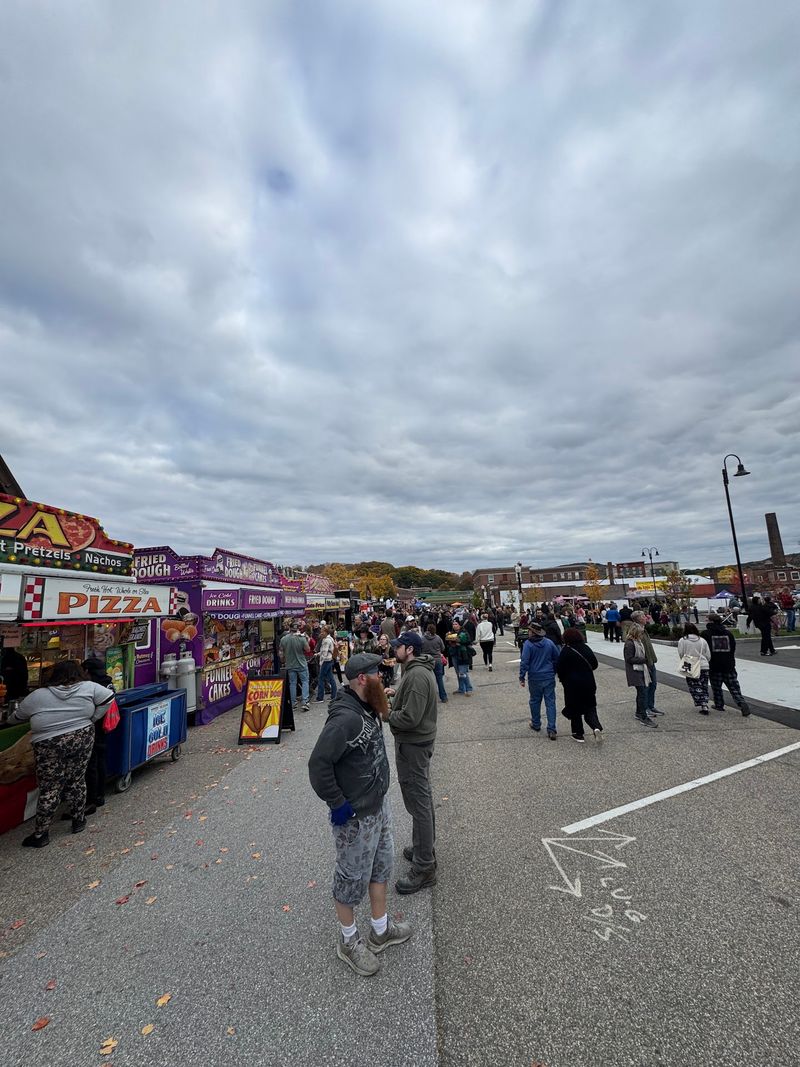 Street Food Trucks Line The Curb Street Food Trucks Line The Curb