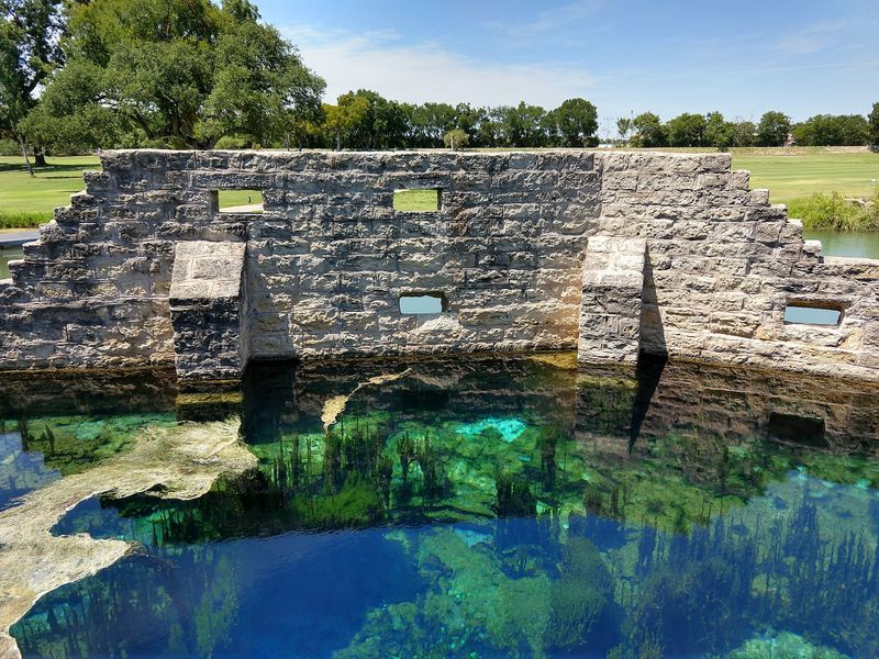 The Hostess House And Old Stone Bathhouse Walls