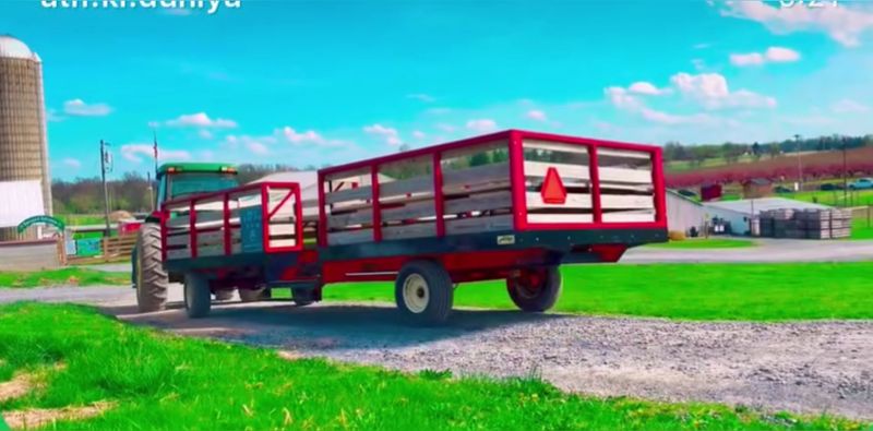 The Tractor Ride Out to the Barnyard