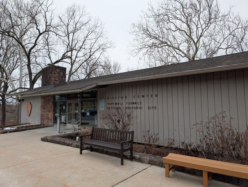 The Visitor Center, Junior Ranger Books, and a 1772 Stove