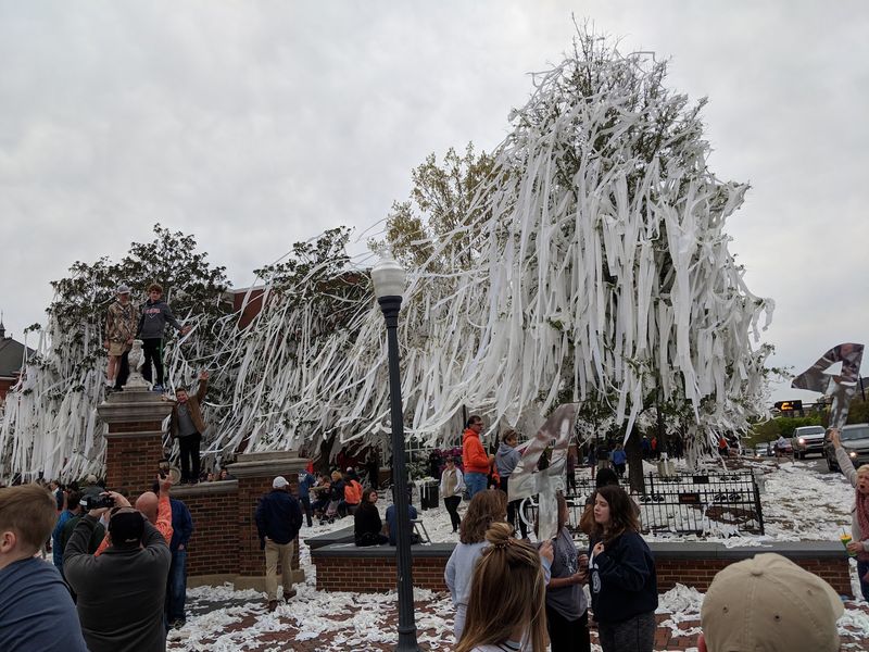 Toomer's Corner, Where Celebrations Turn White