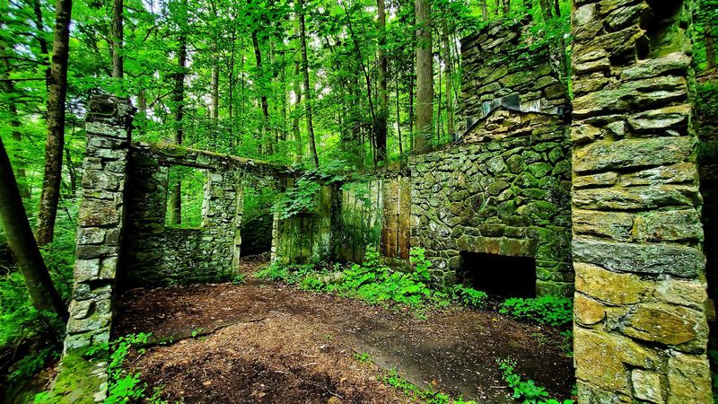 Traces Of Iron Mines And Stonework