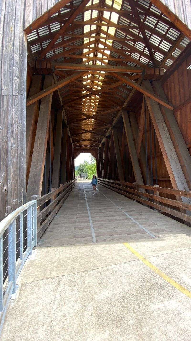 Train Tracks Still Set Into the Floor