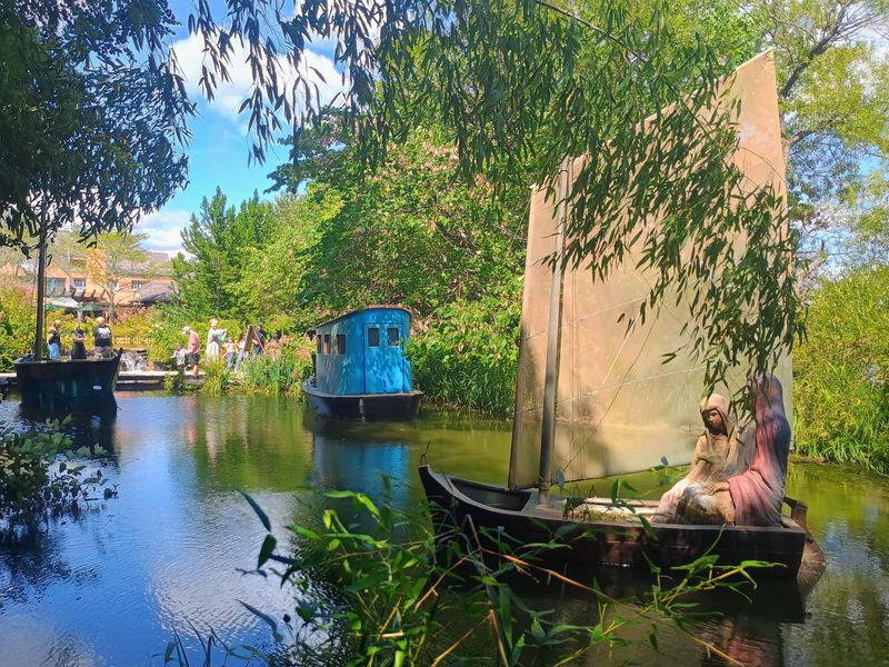Under The Wisteria Pergola And Over The Monet Bridge