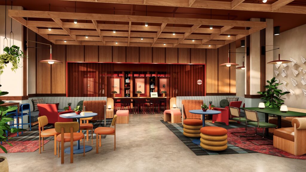 Hip lounges give everyone a space to hang out at Undergarduate Hotels. Photo c. Hilton Hip lounges give everyone a space to hang out at Undergarduate Hotels. Photo c. Hilton