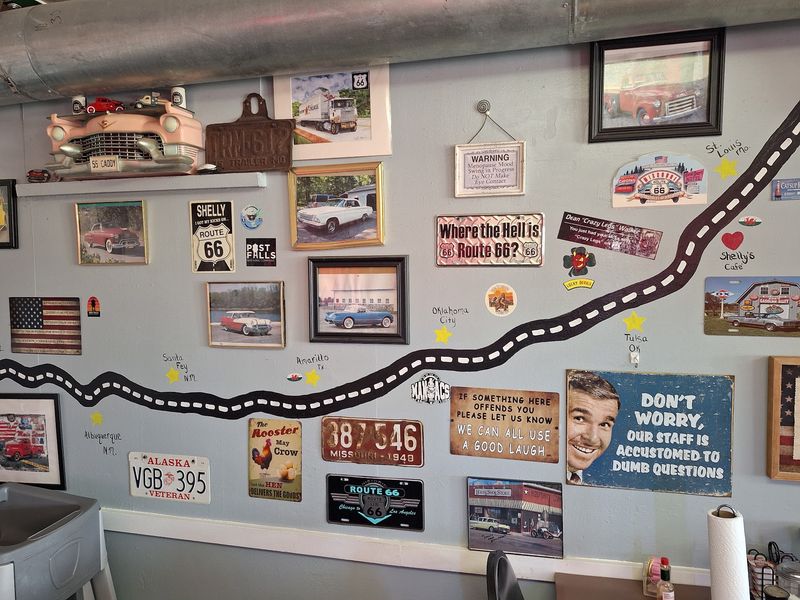 Walls Covered In Signs And License Plates Walls Covered In Signs And License Plates
