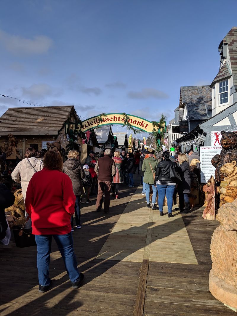 Wooden Huts and a Storybook Entrance