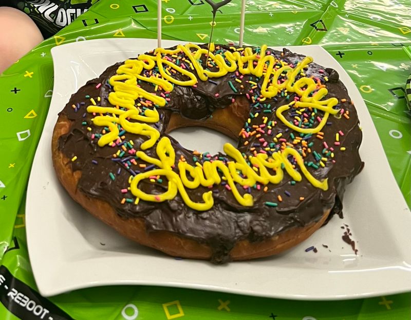 A Giant Donut Party Cake A Giant Donut Party Cake
