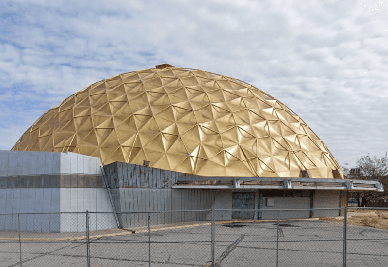 A Golden Bubble on Old Route 66 A Golden Bubble on Old Route 66