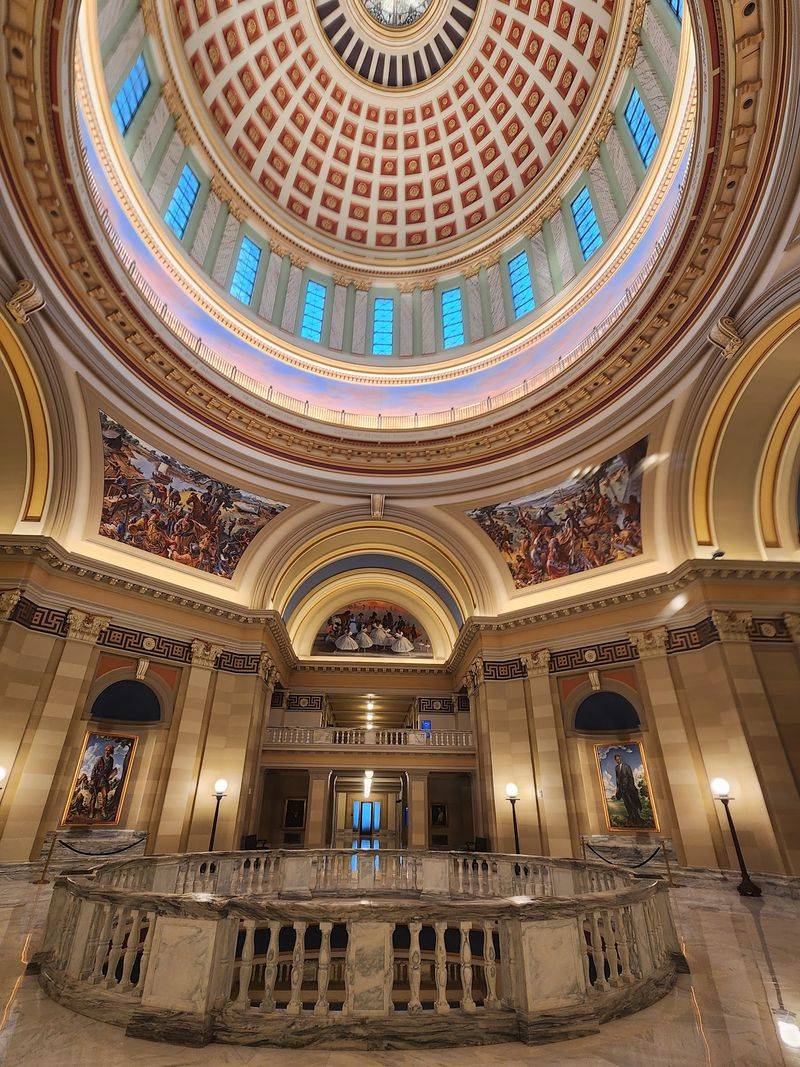 A Grand Old Building With Its Doors Wide Open