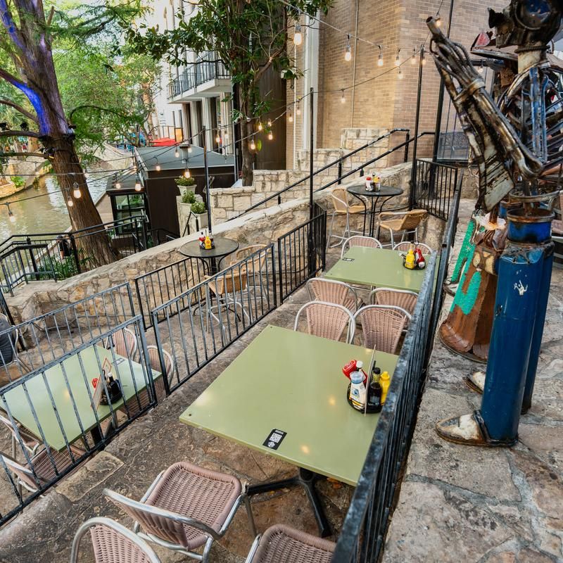 A Patio That Steps Down to the River A Patio That Steps Down to the River