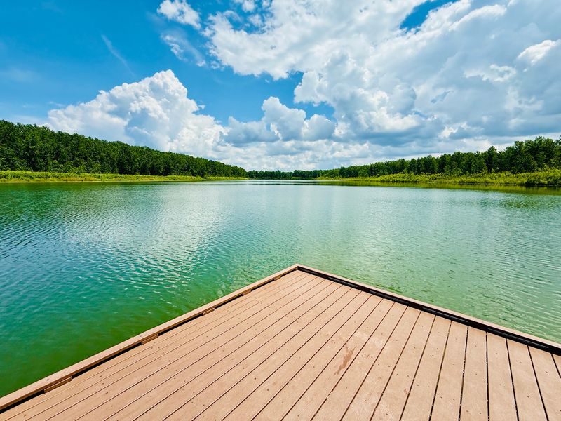A Quiet Lake Hiding Behind The Stores A Quiet Lake Hiding Behind The Stores