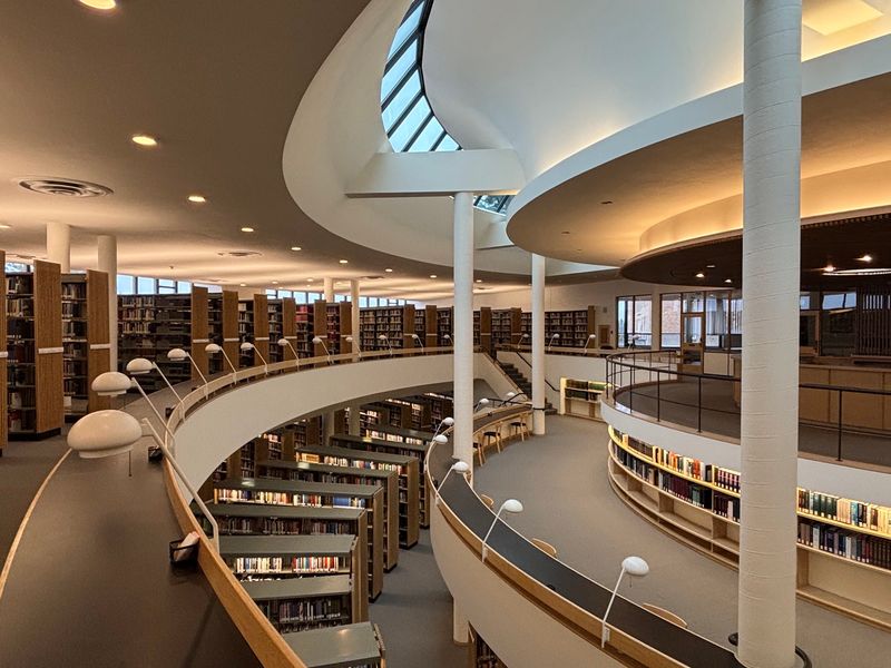 A Reading Room Shaped Like an Open Fan