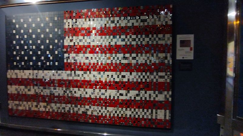 An American Flag Made of 3,300 Lighters An American Flag Made of 3,300 Lighters