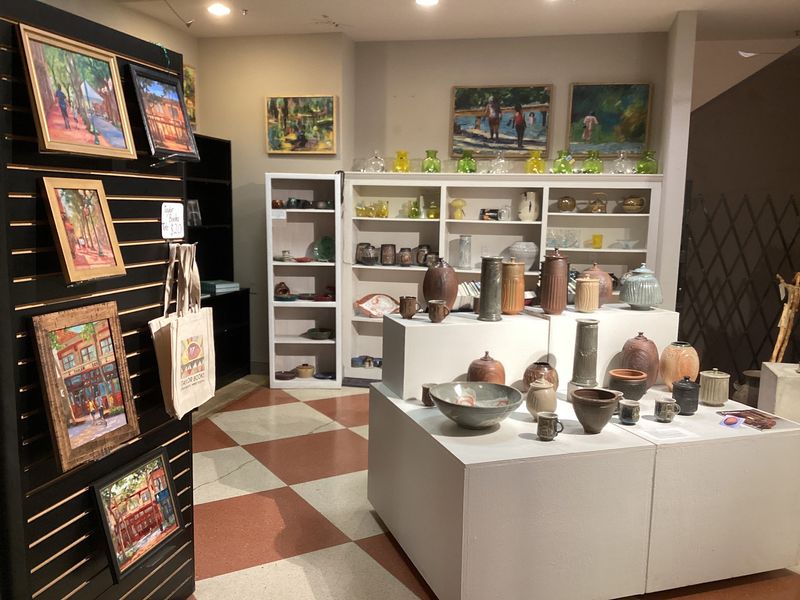 An Art Gallery Hiding Between The Bookshelves