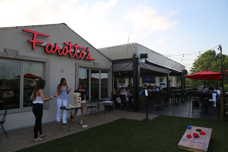 An Old Auto Parts Store Turned Into Patio Space