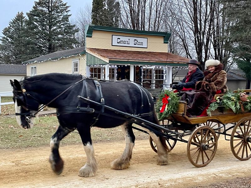 Christmas Here Comes With Trolleys and Cider Donuts