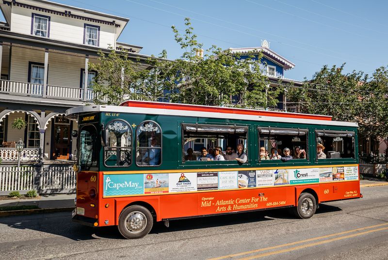 Climbing Aboard the Red and Green Trolley