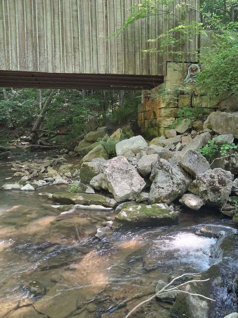 Cool Creek Water Waiting Right Below The Boards