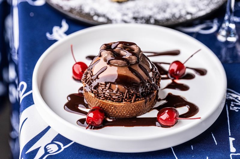 Dessert Here Includes Grape Juice Jelly, and Yes, Try It