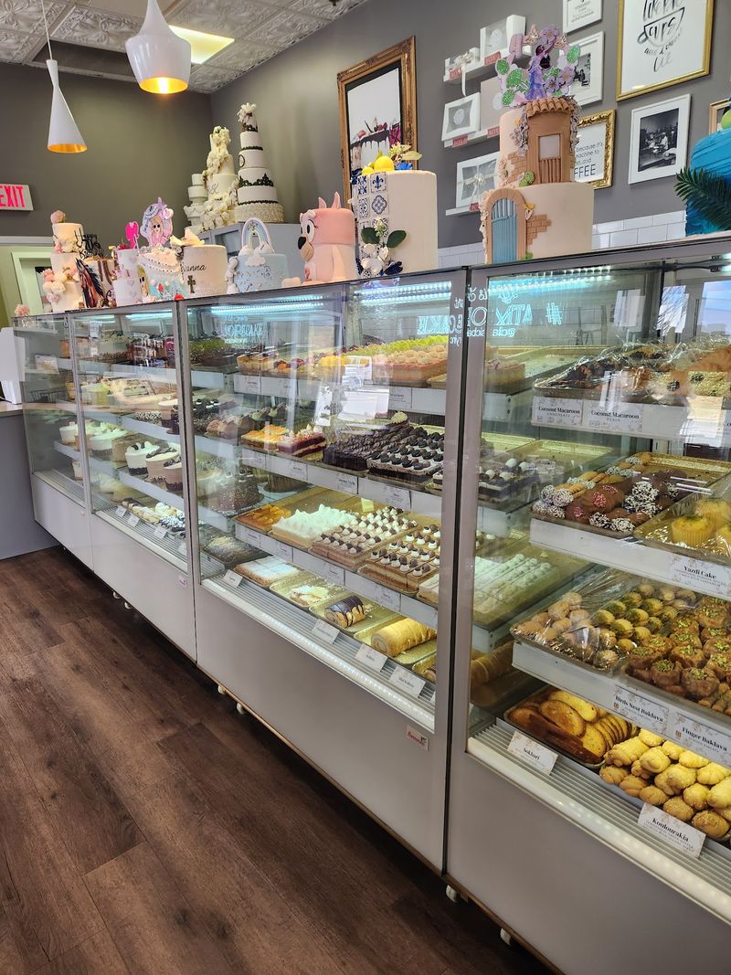 Glass Cases Packed With European Cookies