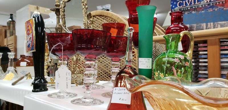 Glassware, Jewelry, And Decor That Make Plain Shelves Look Lazy