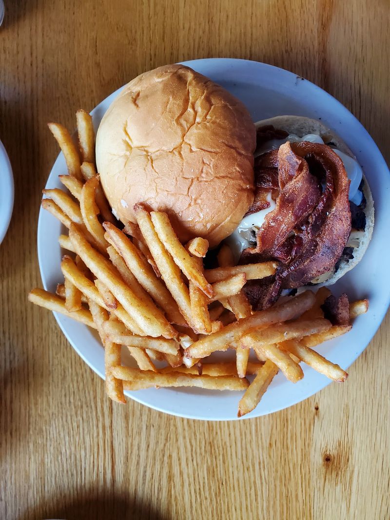 Lunch Here Might Include A Burger With Peanut Butter