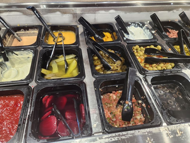 Pickled Okra, Beets, And A Busy Salad Bar Pickled Okra, Beets, And A Busy Salad Bar