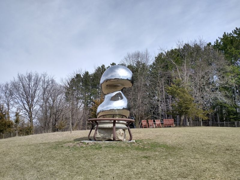 Picnic Tables Tucked Among the Art