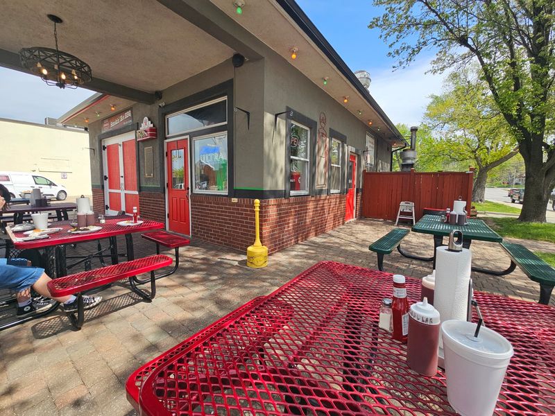 Picnic Tables Under The Open Sky