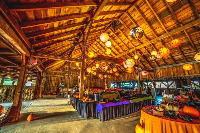 Pumpkins, Vendors, And Hay Stacks Wait Upstairs And Outside Pumpkins, Vendors, And Hay Stacks Wait Upstairs And Outside