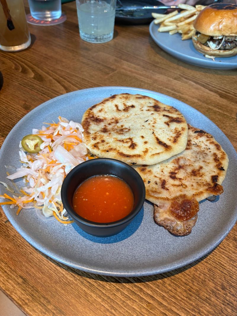 Pupusas and Gazpacho on One Table