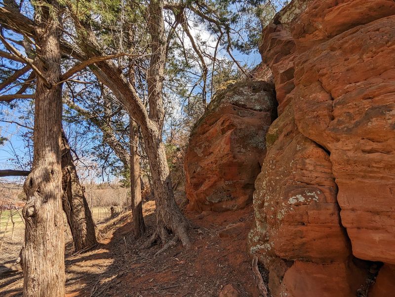 Sandstone Walls Sixty to Eighty Feet Tall