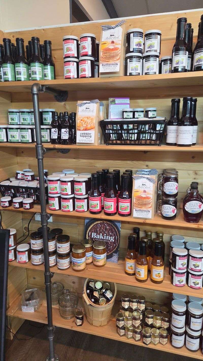 Shelves Packed With Jams, Jellies and Syrups Shelves Packed With Jams, Jellies and Syrups