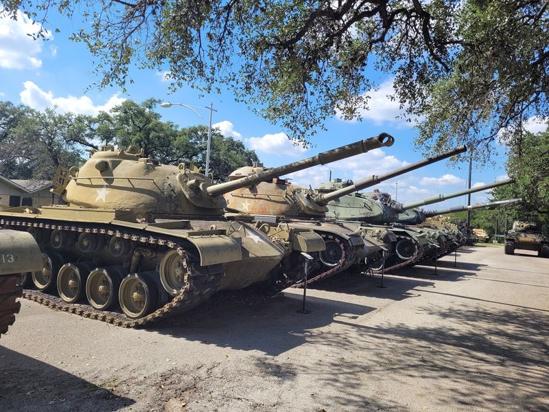 Tanks Line Up Outside Like A Parking Lot For Giants