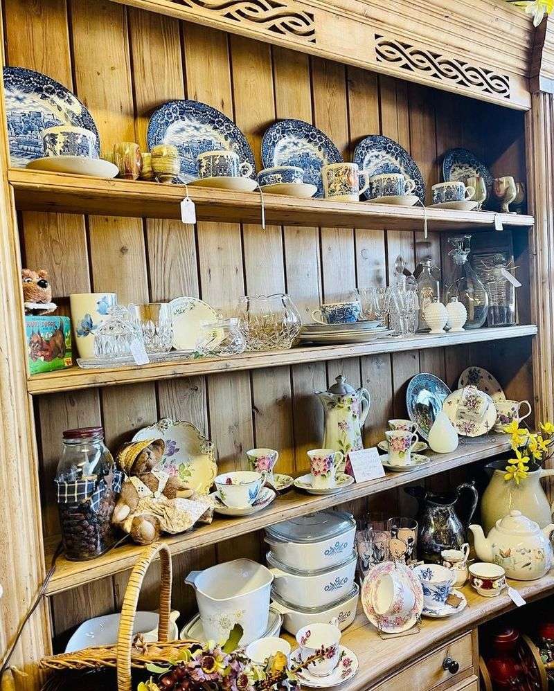 Teacups, Glassware, and Shelves That Sparkle