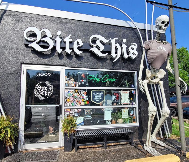 That Giant Skeleton Out Front Is Your Official Greeter That Giant Skeleton Out Front Is Your Official Greeter