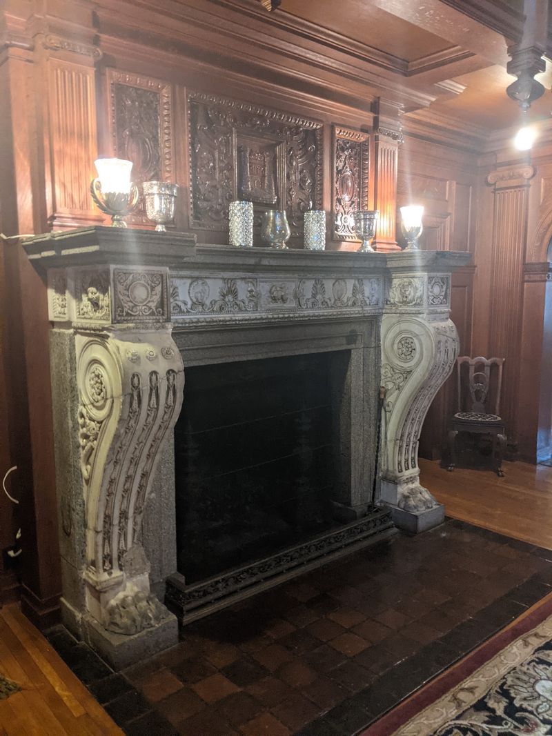 That Gold-Inlaid Fireplace Has A Wild Backstory That Gold-Inlaid Fireplace Has A Wild Backstory