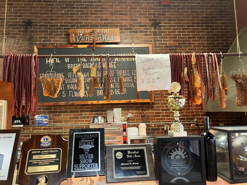 The Bacon Has Actual Trophies Behind It