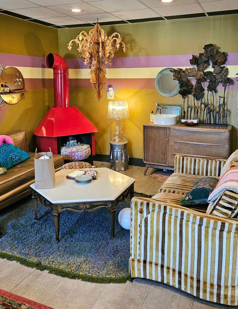 The Funky, Colorful Interior Makes Waiting Kind Of Fun