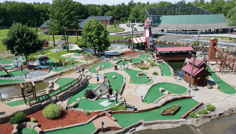 Two Mini Golf Courses Tangled Together