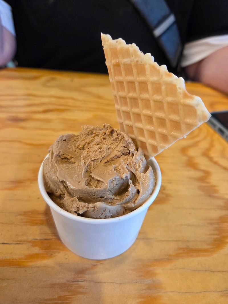 Wild Plum Streusel Ice Cream at Big Dipper Creamery